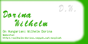 dorina wilhelm business card